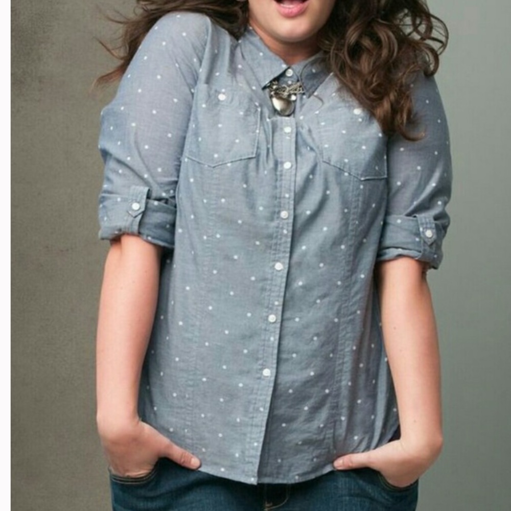 Lane Bryant Polka Dot Blouse